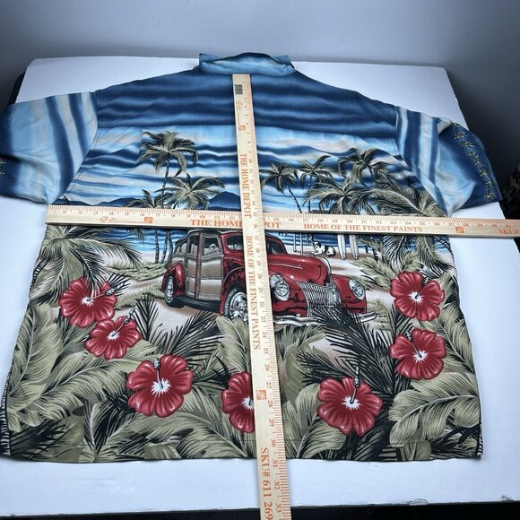 Authentic Big Dogs Hawaiian Aloha Classic Woodie Car Beach Camp Shirt Mens Sz 3x - Picture 3 of 9